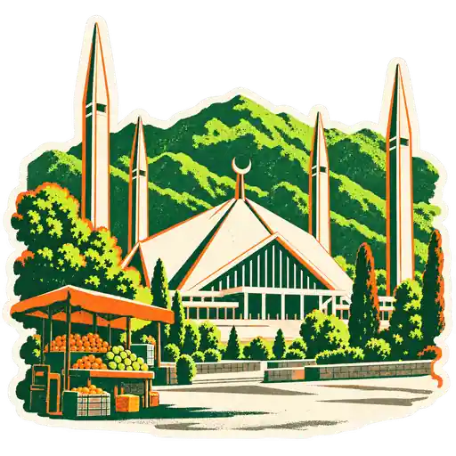 Illustration of a Islamabad street market